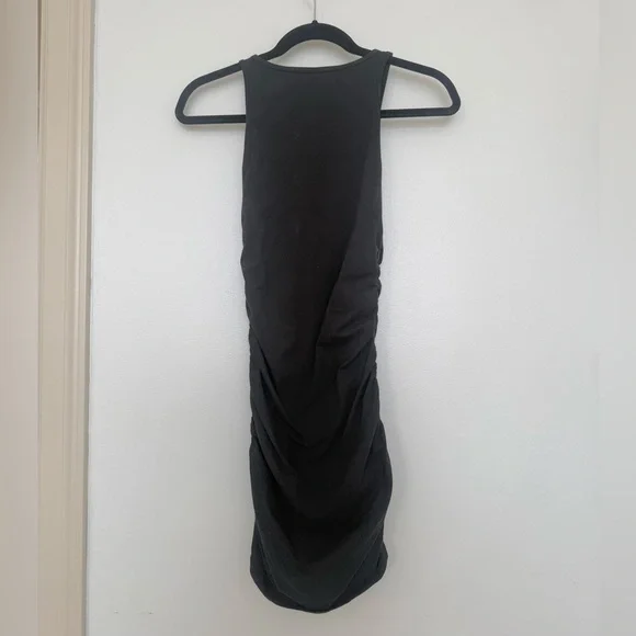 TNA Black Ruched Mini Dress - Picture 4 of 4